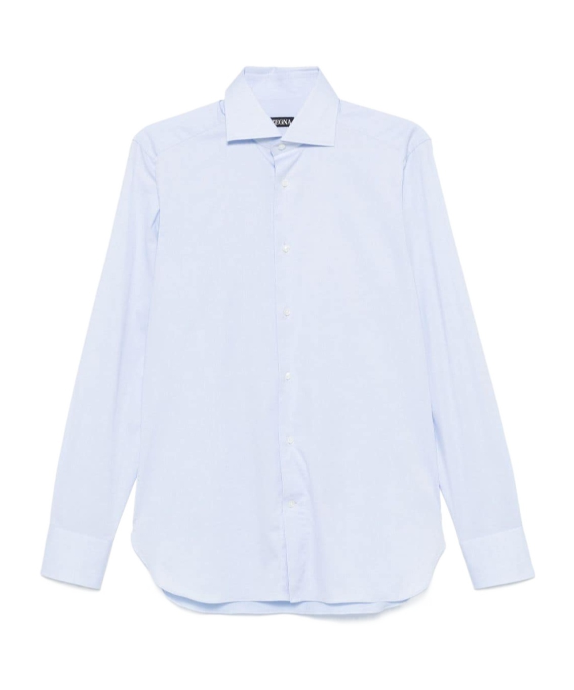 Zegna Spread-collar Long-sleeve Shirt In Blue