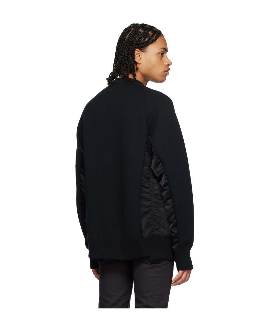 Sacai Panelled-design Sweatshirt In Black