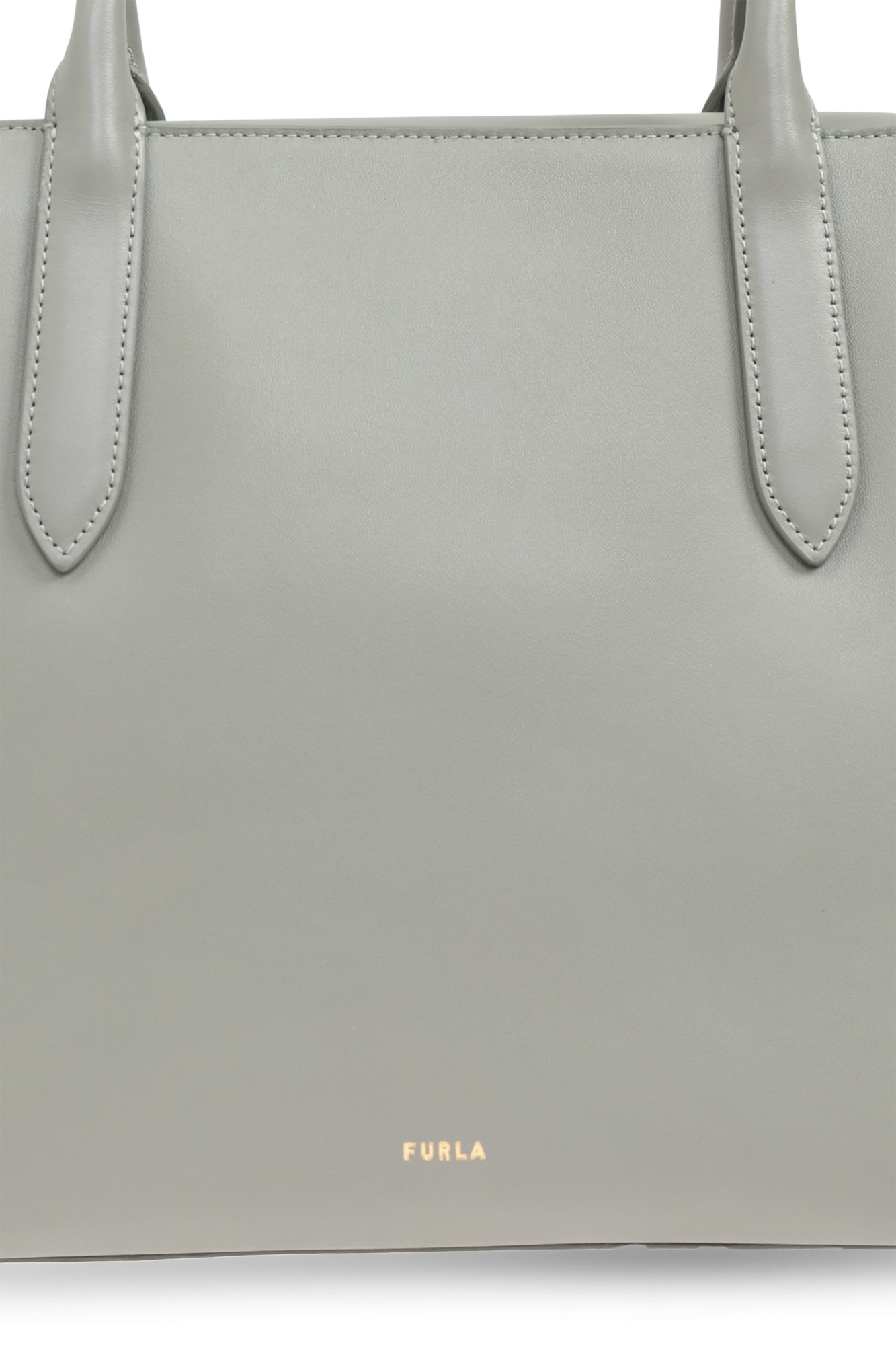 Furla Double Handle Shoulder Bag In Gray