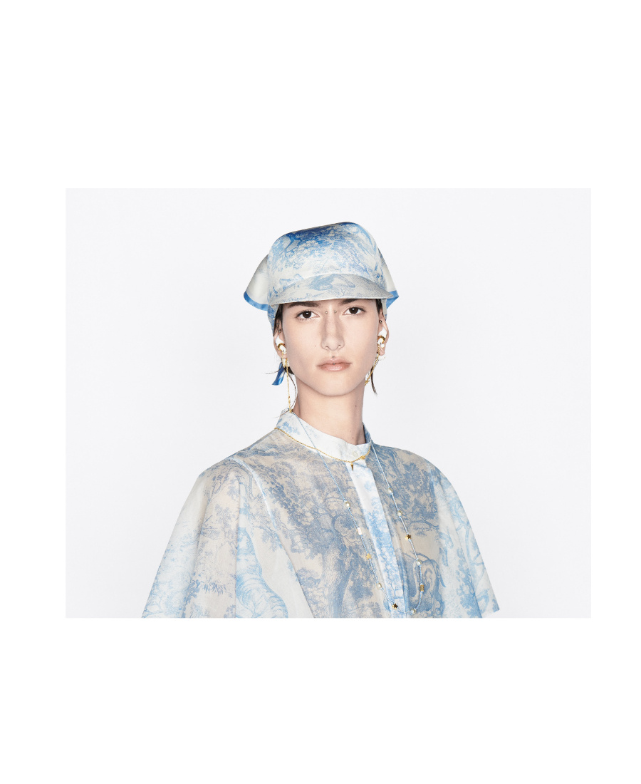 Dior Toile De Jouy Sauvage Hat In White