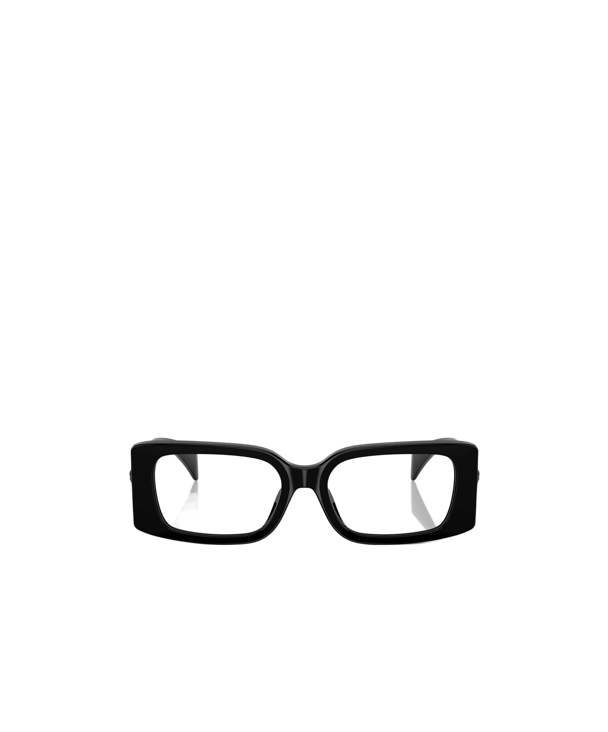Versace Medusa-plaque Rectangle-frame Glasses In Black