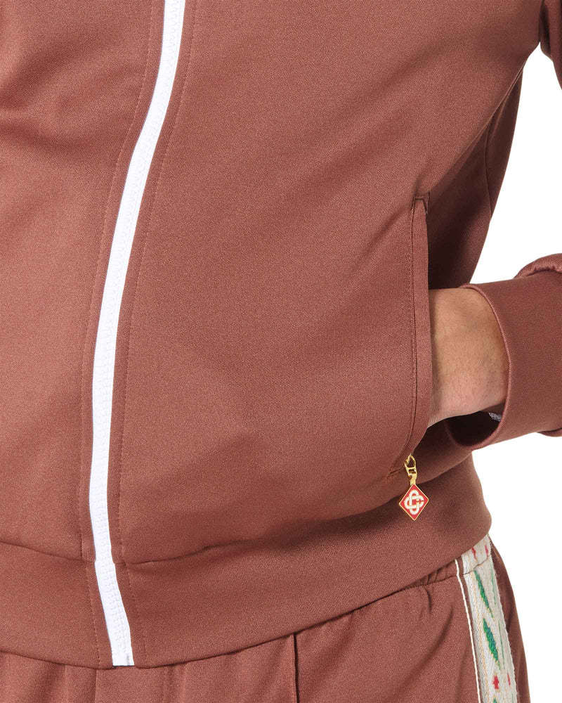 Casablanca Logo-patch Zip-up Jacket In Red