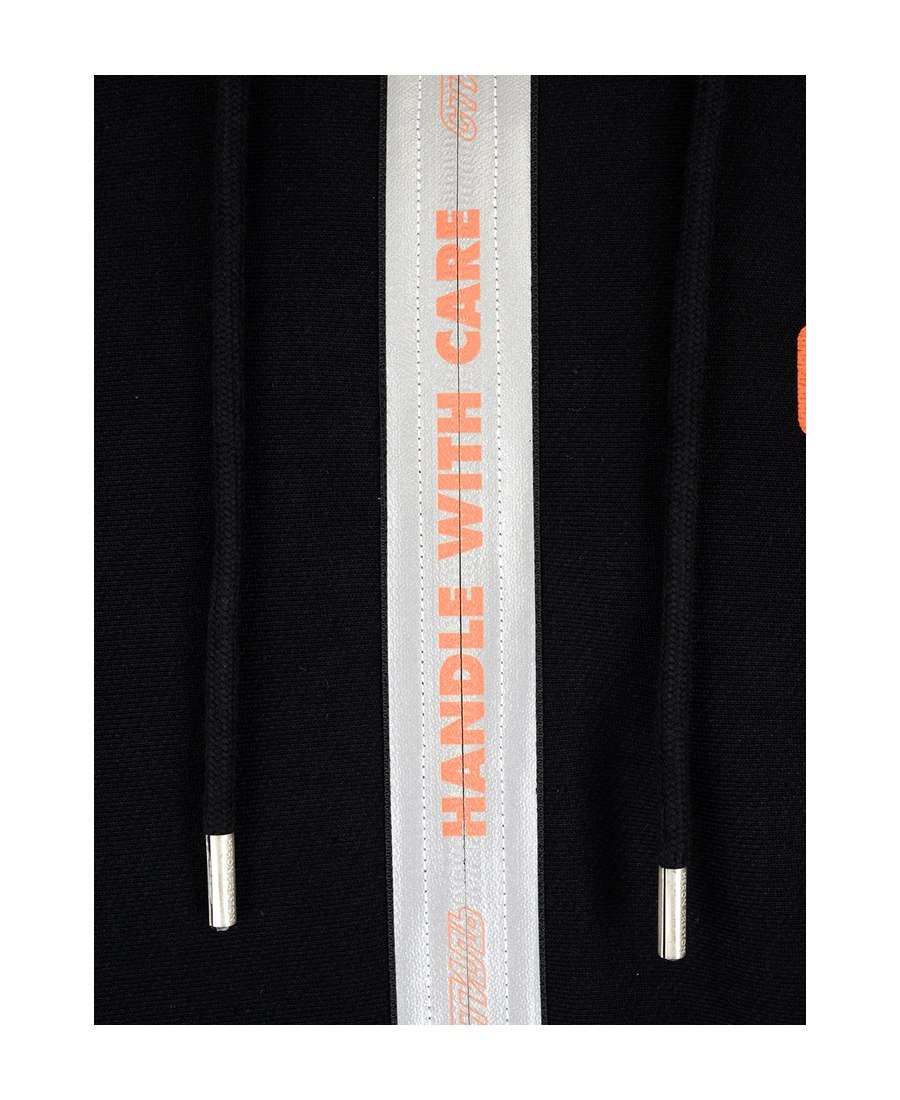 Heron Preston Hoded Zipper Casual Jacket In Black