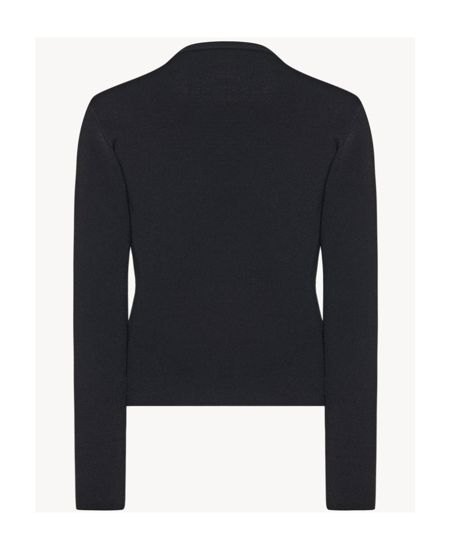 The Row Long-sleeved Button-down Cardigan In Black