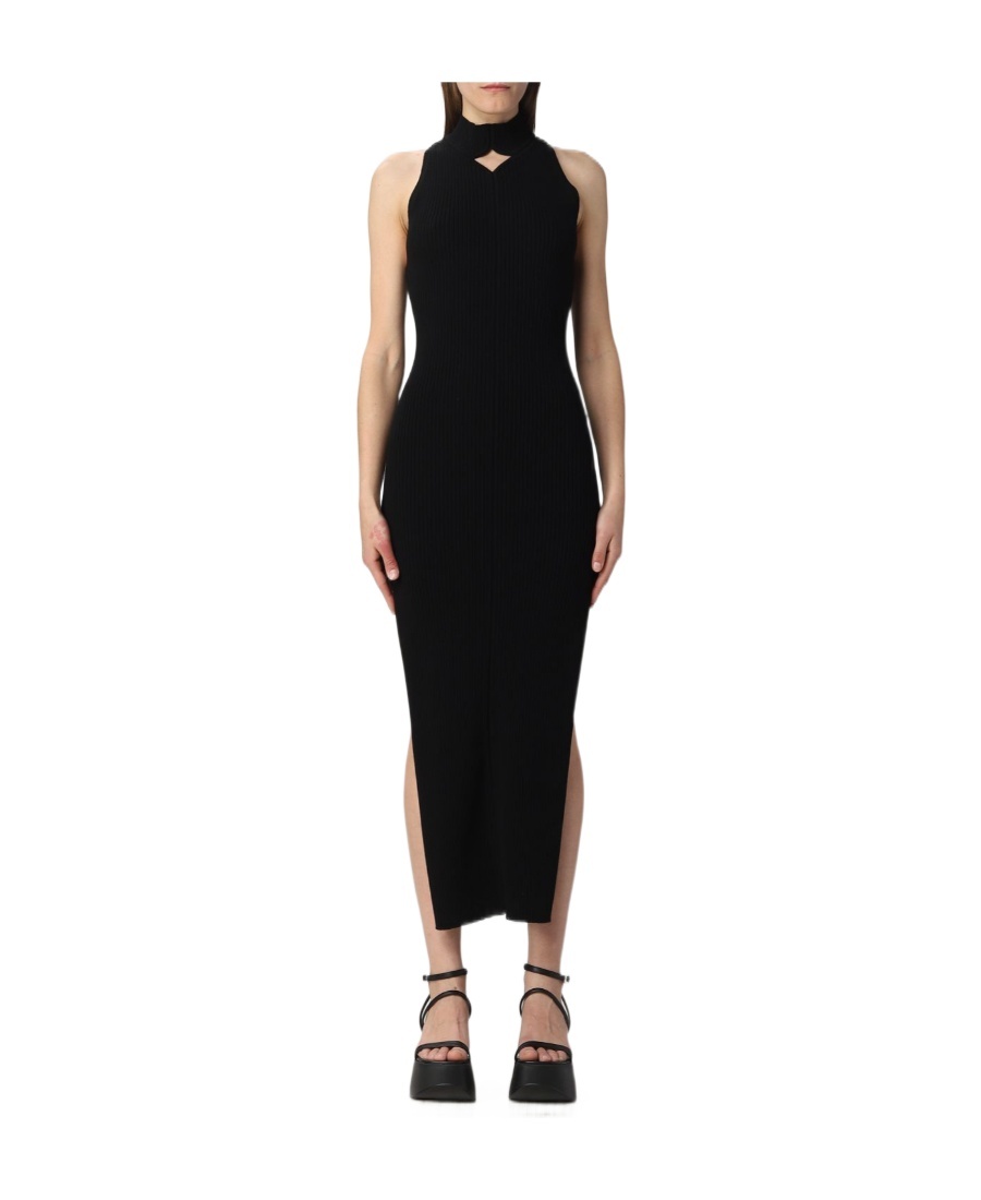 Courrèges Side-slit Knitted Dress