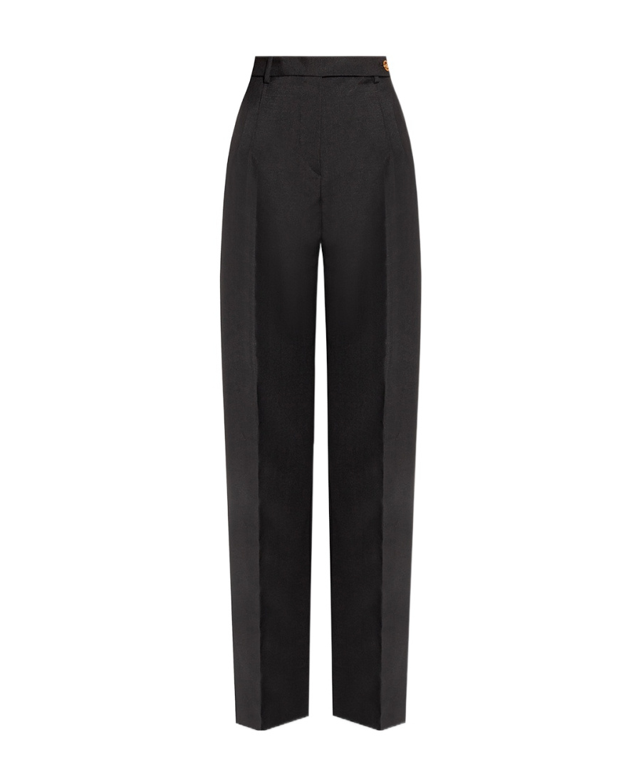 Versace Tailored Wide-leg Trousers In Black