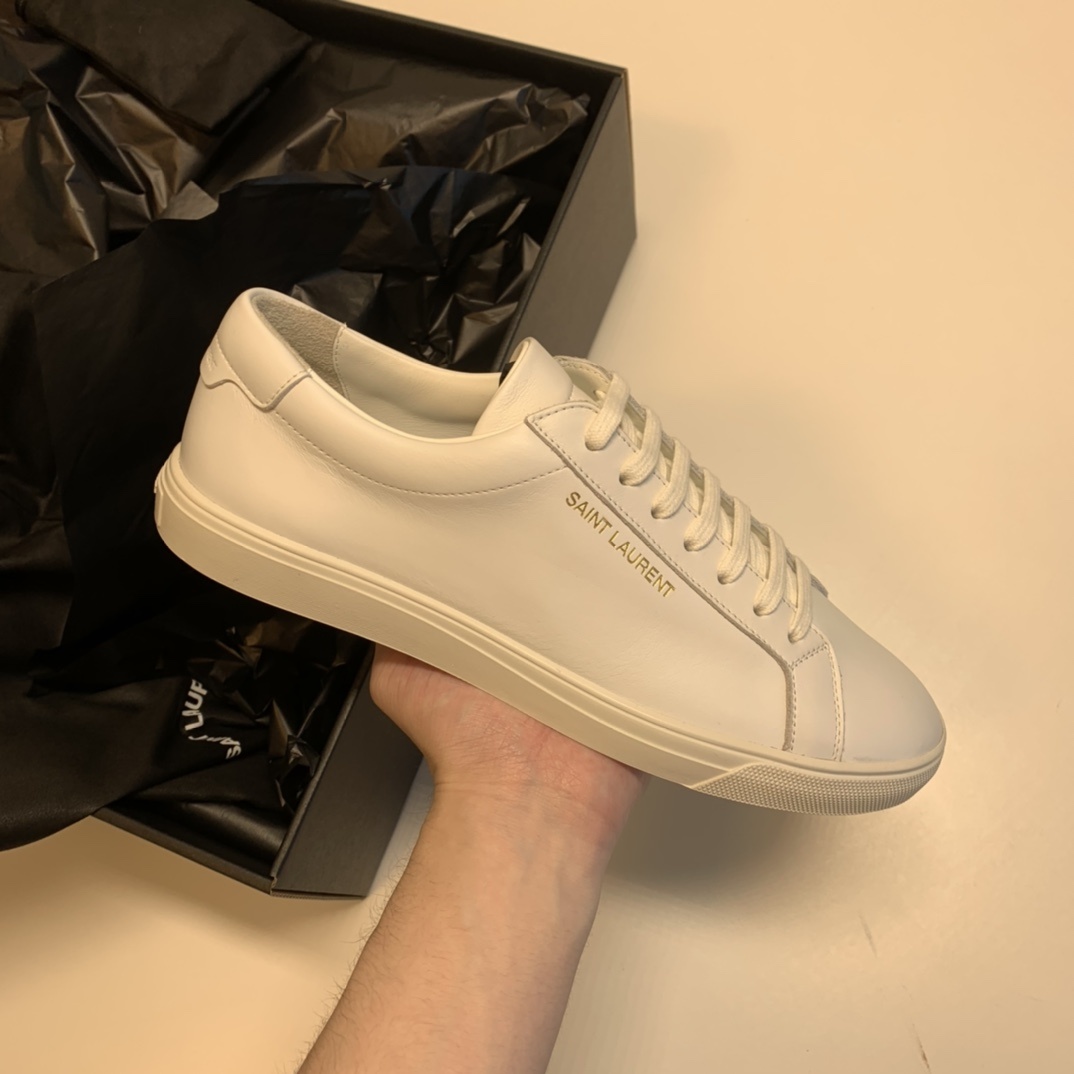 Saint Laurent Andy Low-top Sneakers In White