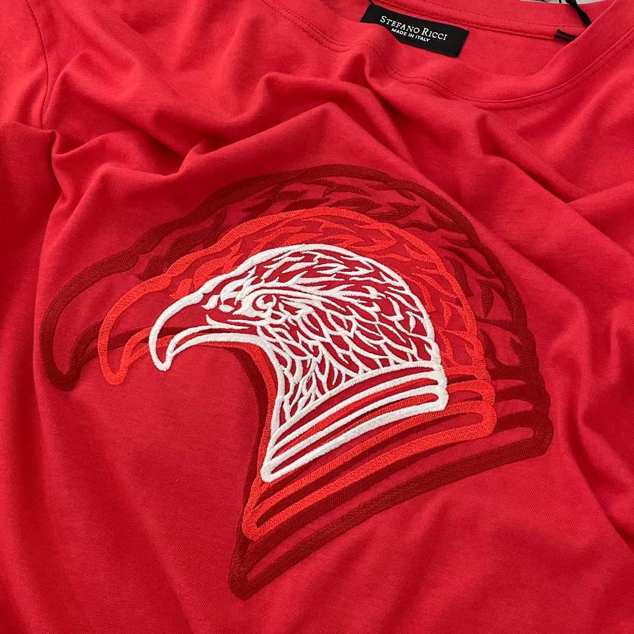 Stefano Ricci Pattern Logo T-shirt In Red