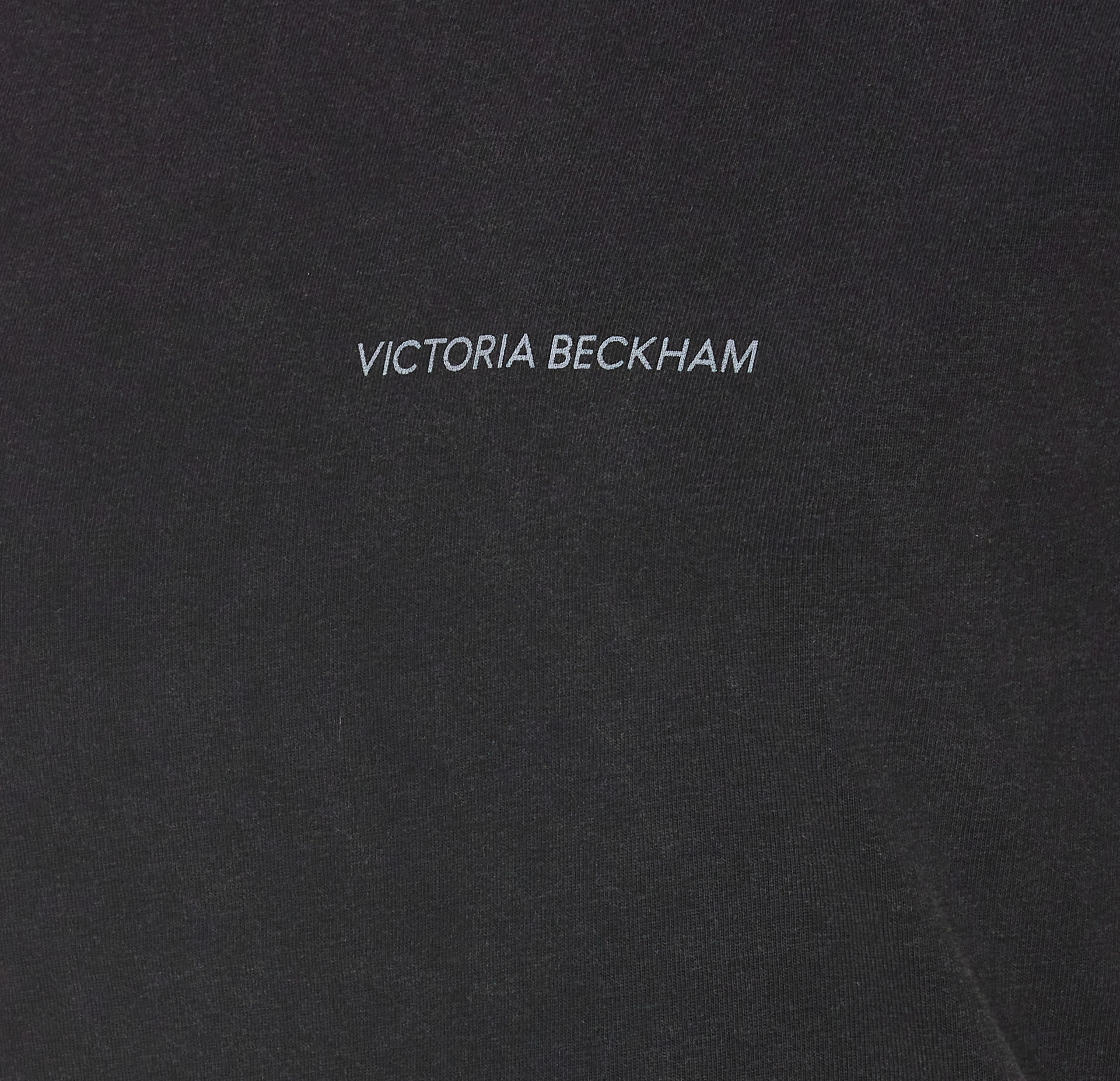 Shop Victoria Beckham Logo Printed Crewneck T-shirt In Black
