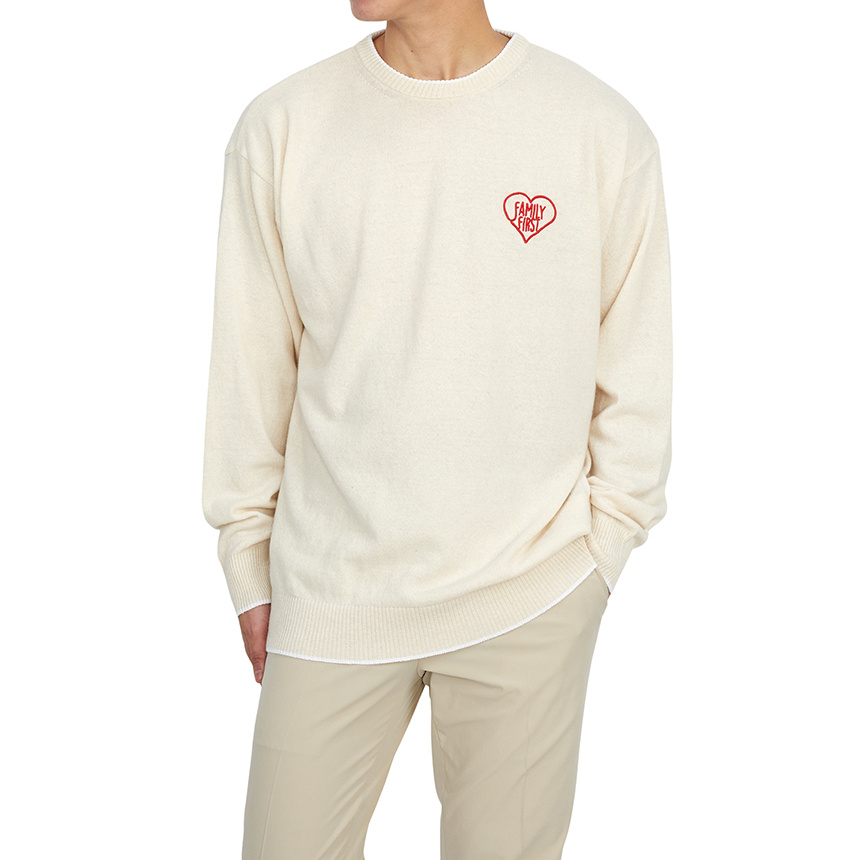 Family First Jersey With Logo In White