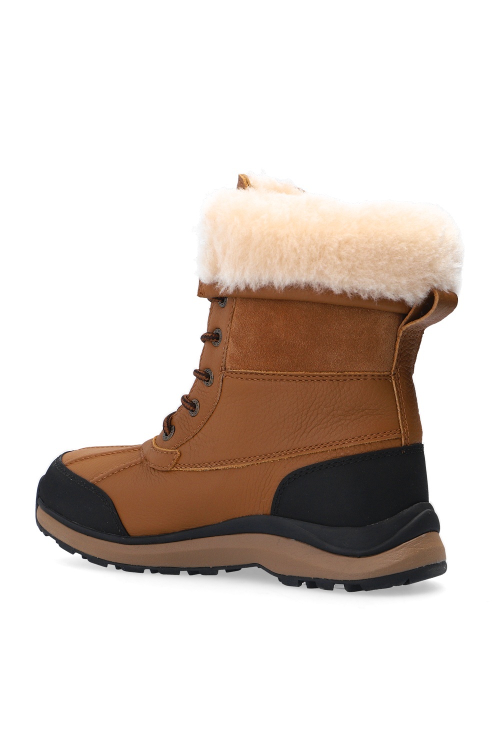 Ugg Adirondack Iii Faux Shearling-lined Leather Boots In Brown