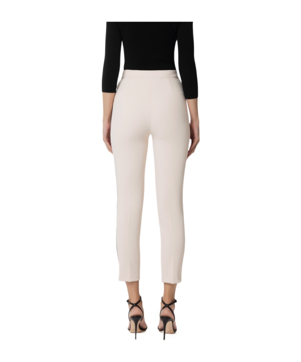 Elisabetta Franchi High-waisted Casual Pants In Nude