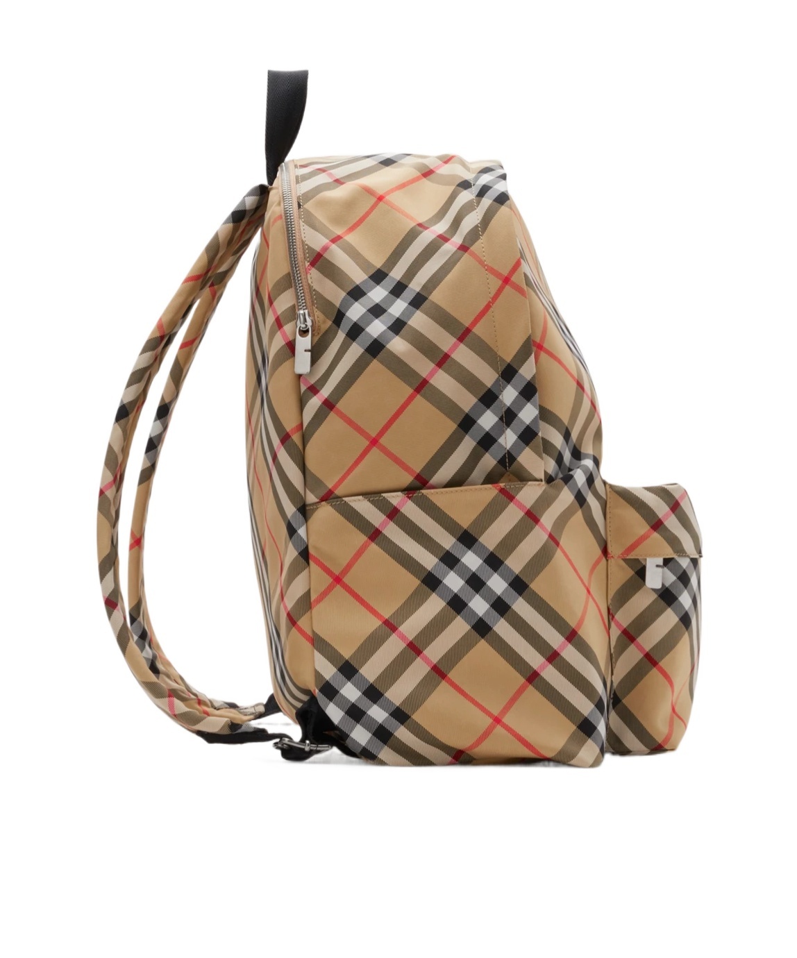 Burberry Men's "check" Backpack In Brown