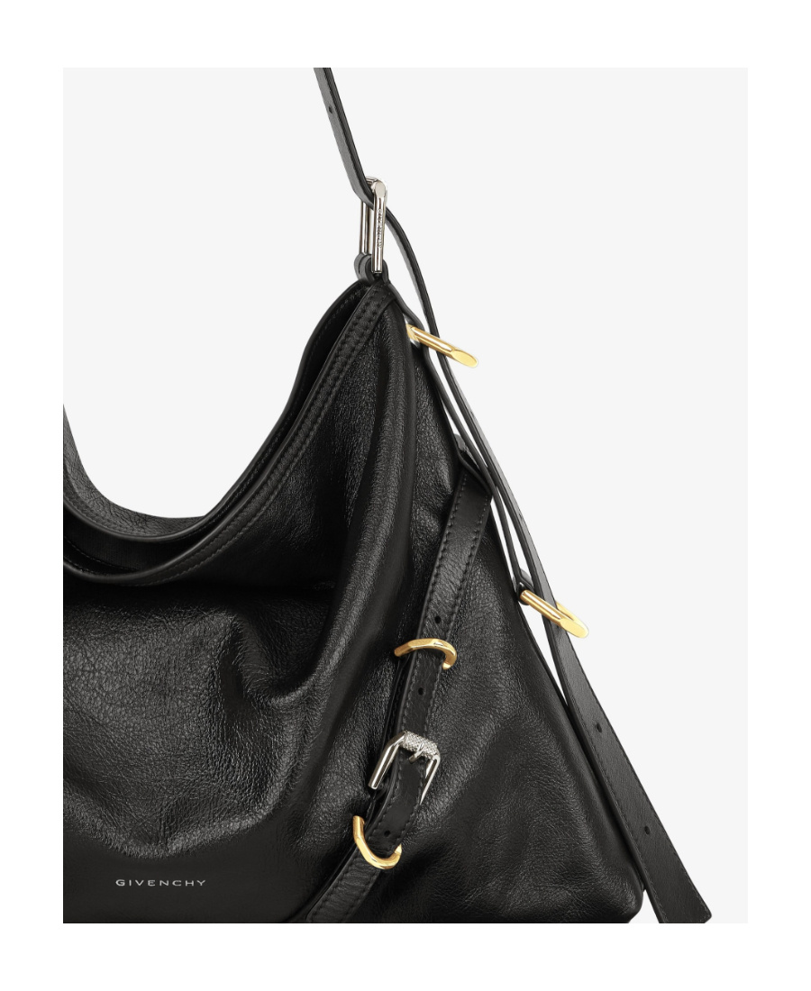 Givenchy Voyou Medium Bag In Leather In Black