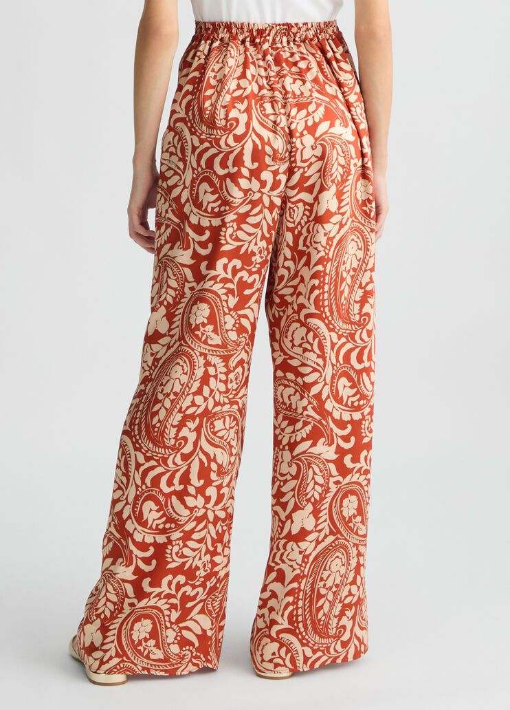 LIU •JO PRINTED TWILL TROUSERS