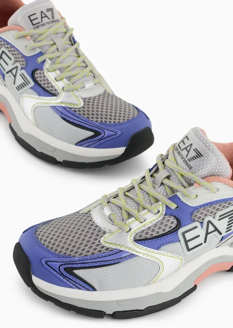 Emporio Armani Lace-up Sneakers In Multi