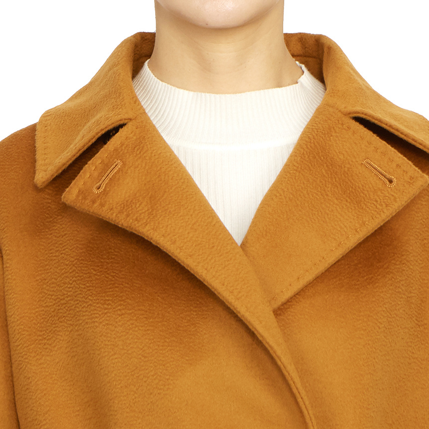 Max Mara Double-breasted Robe Coat In Orange