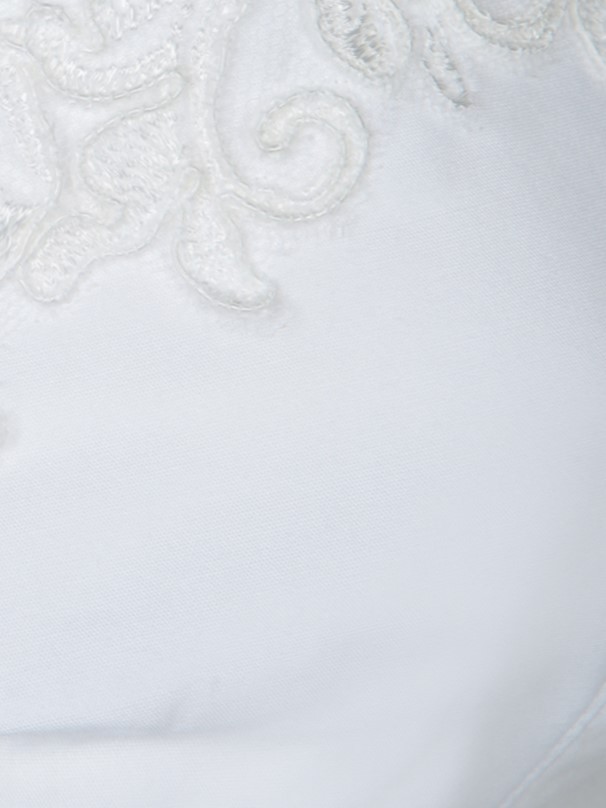 Ermanno Scervino White Poplin Cropped Top