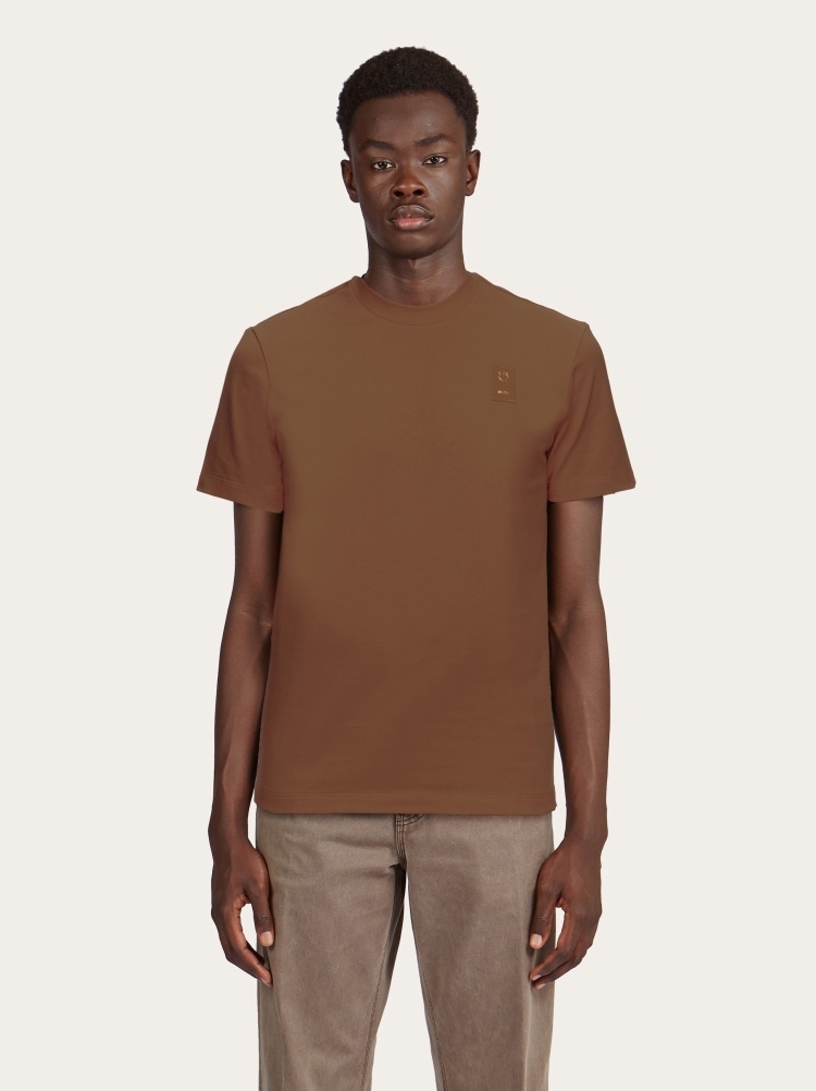 Ferragamo Round-necked T-shirt In Brown