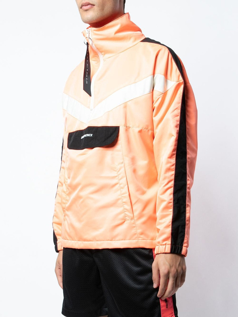 Daniel Patrick Logo Spliced Casual Jacket In Black