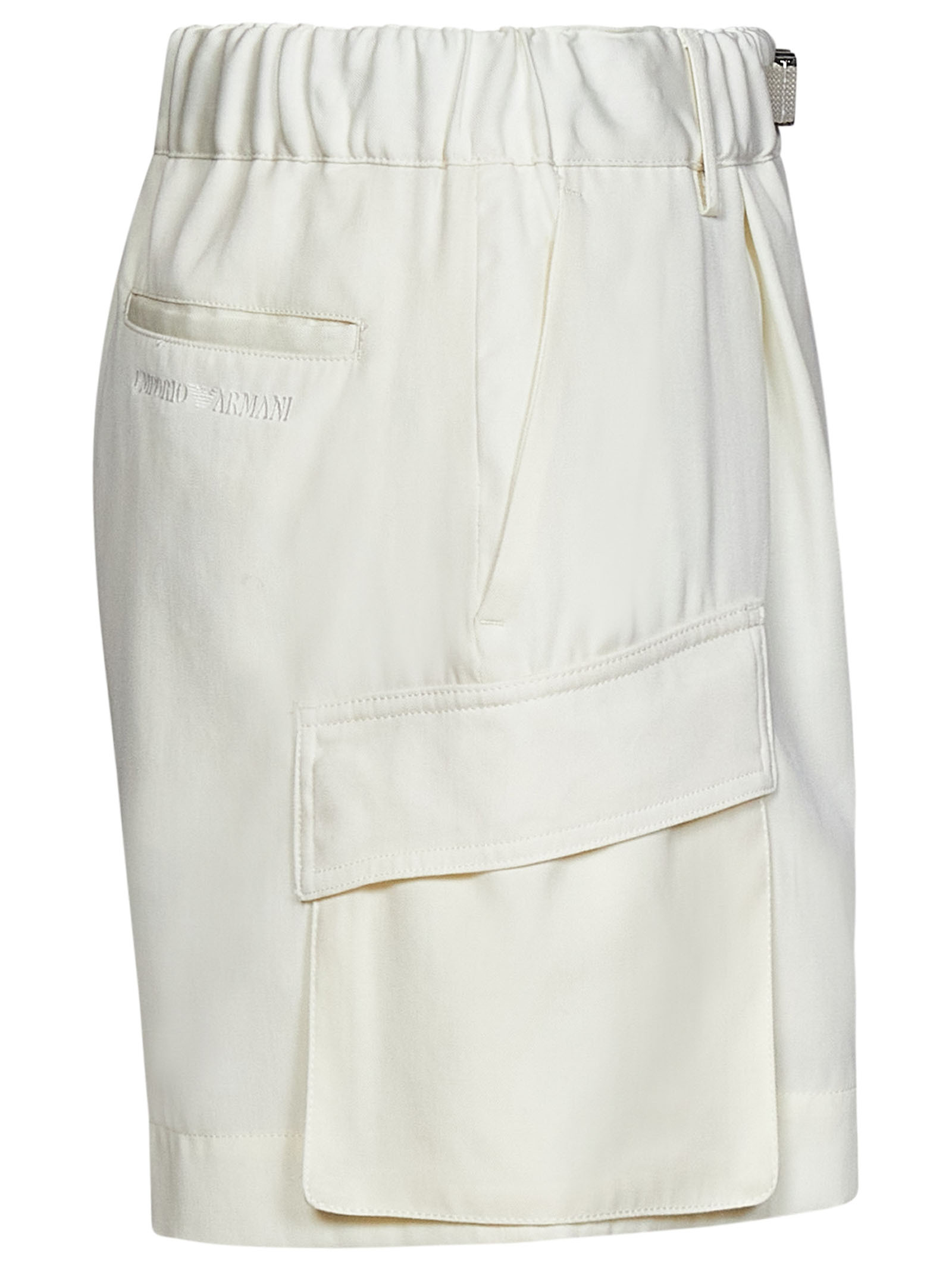 Emporio Armani Logo Shorts In White