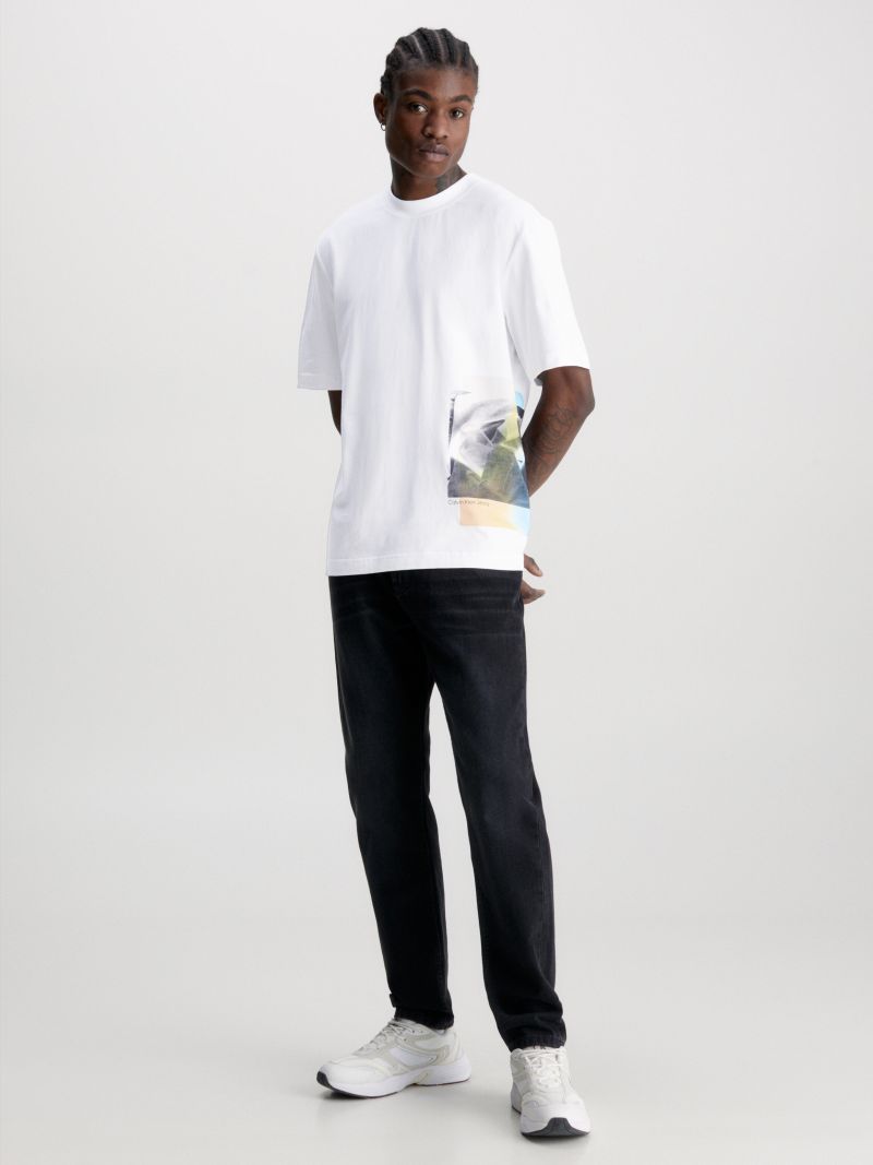 Calvin Klein Jeans Est.1978 Logo-print Cotton T-shirt In White