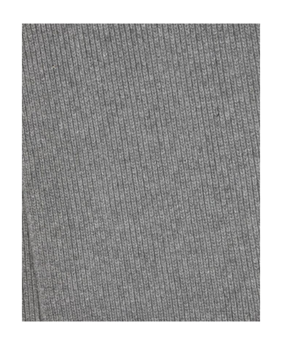Stone Island Compass-motif Ribbed Scarf In Gray