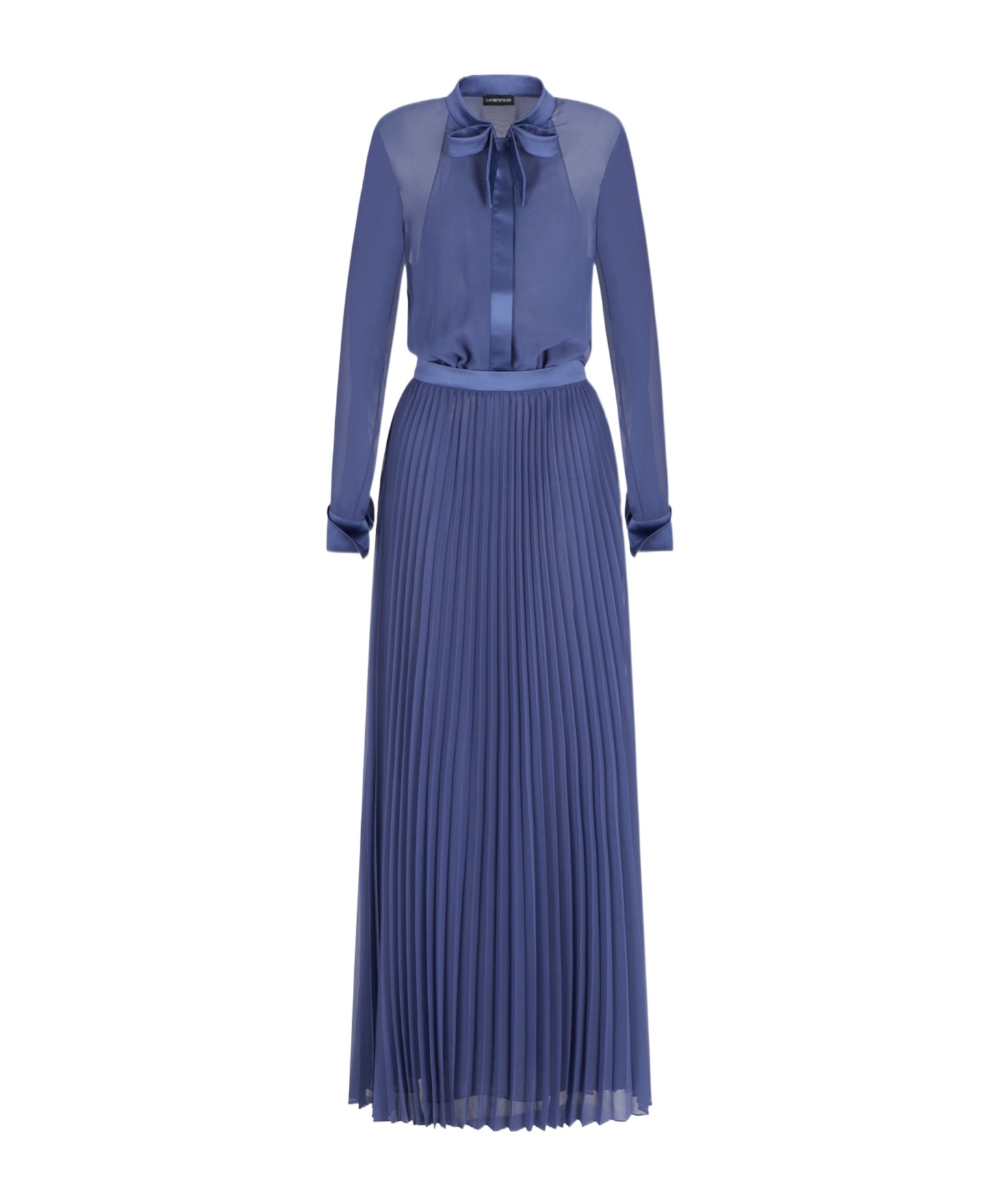 EMPORIO ARMANI EMPORIO ARMANI BOW-DETAILED PLEATED SHIRT DRESS