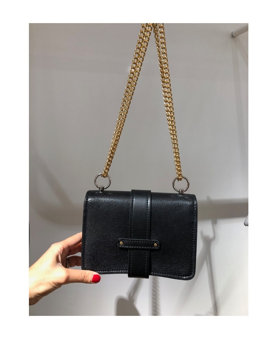 Chloé Mini Aby Chain Shoulder Bag In Black