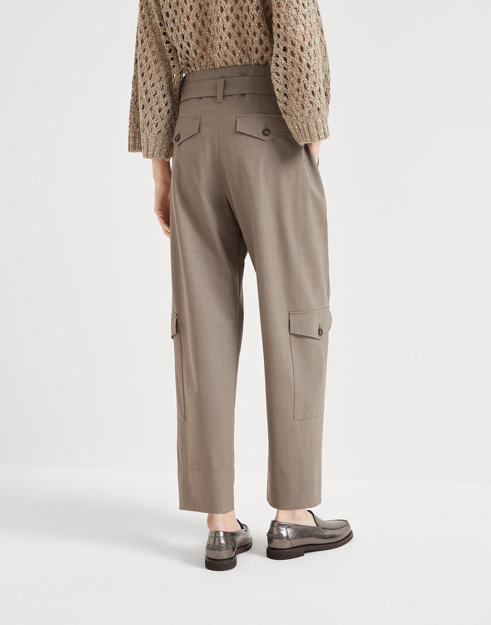 Brunello Cucinelli Utility Trousers In Gray