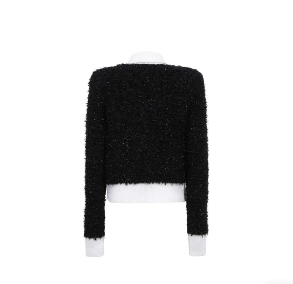 Balmain Textured Fabric Long Sleeves Front Pockets In Black