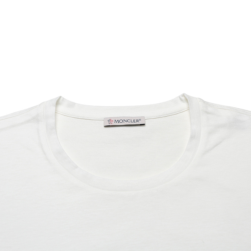 Moncler Logo-patch Cotton T-shirt In White
