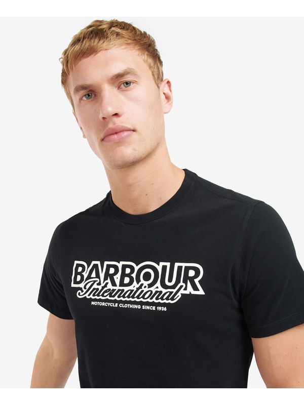 Barbour Logo T-shirt In Black