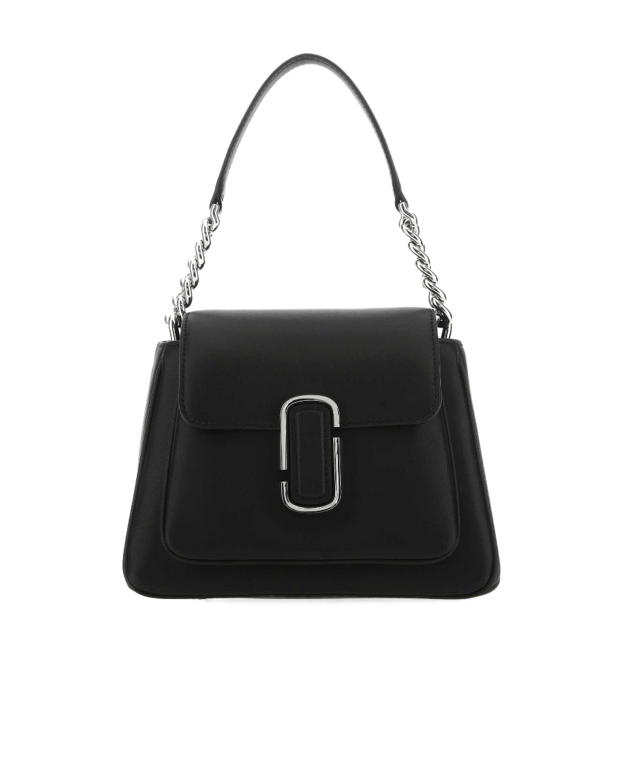 Shop Marc Jacobs The J Marc Mini Chain Leather Satchel In Black