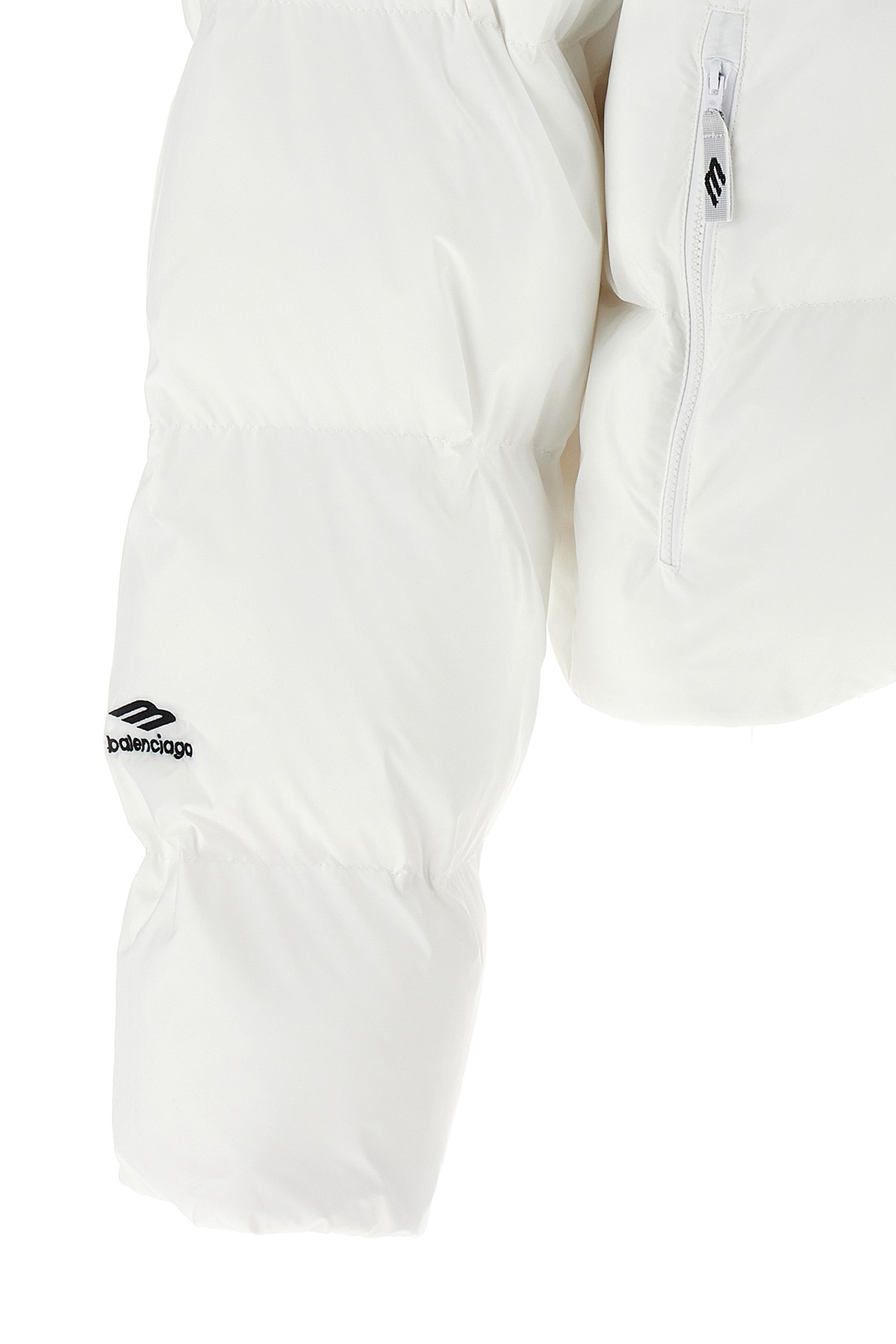 Balenciaga Cropped Puffer Jacket In White