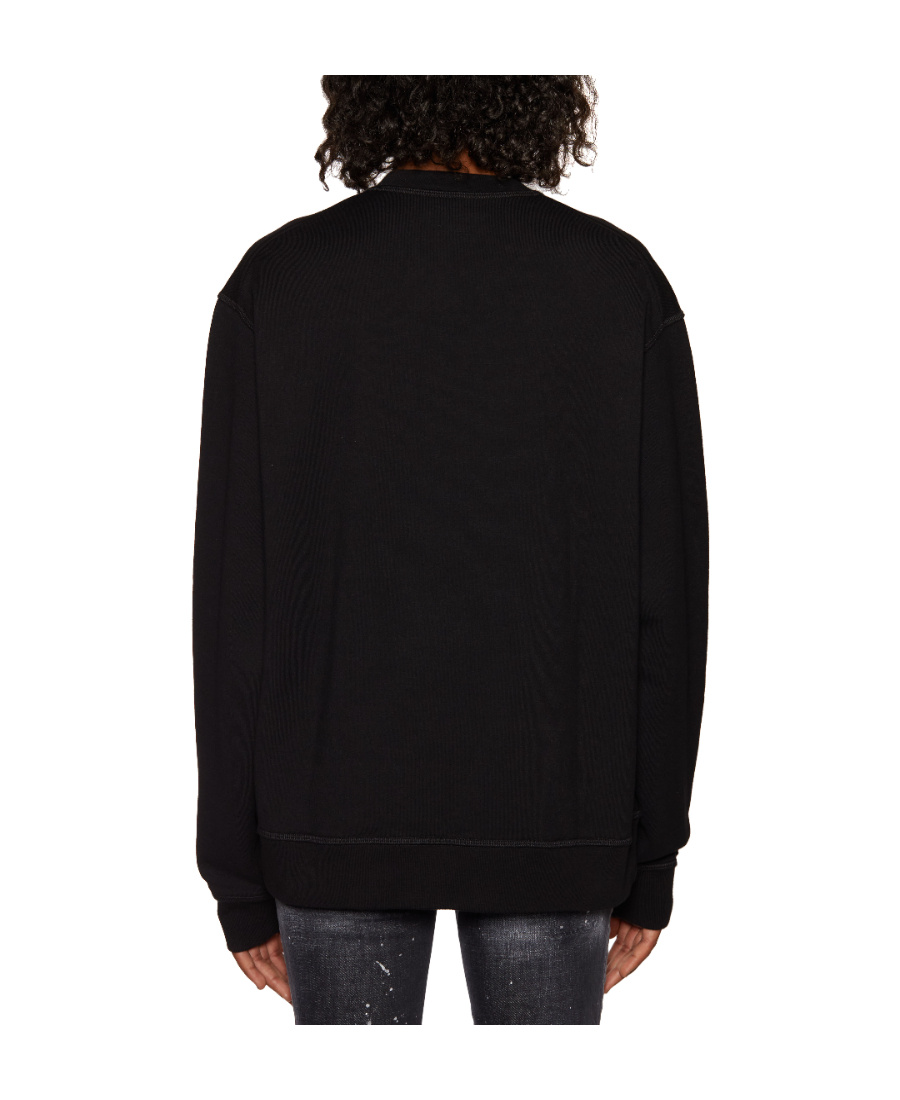 Dsquared2 Logo Round-necked Sweater In Black