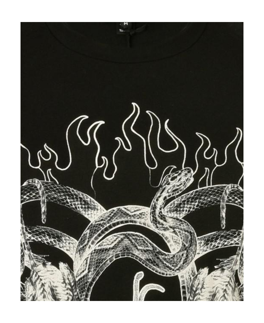 Just Cavalli Pattern Printed Short-sleeved T-shirt In Black