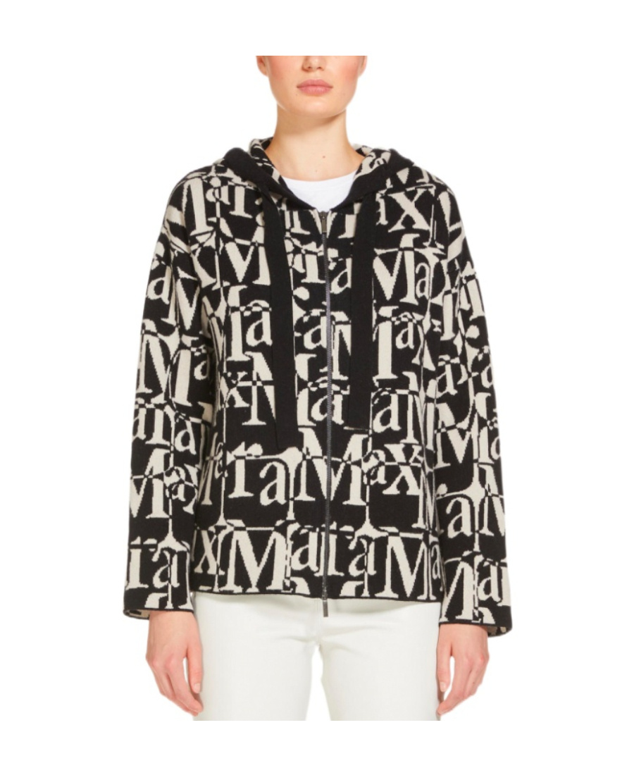 Max Mara Maiorca Logo Hoodie In Black
