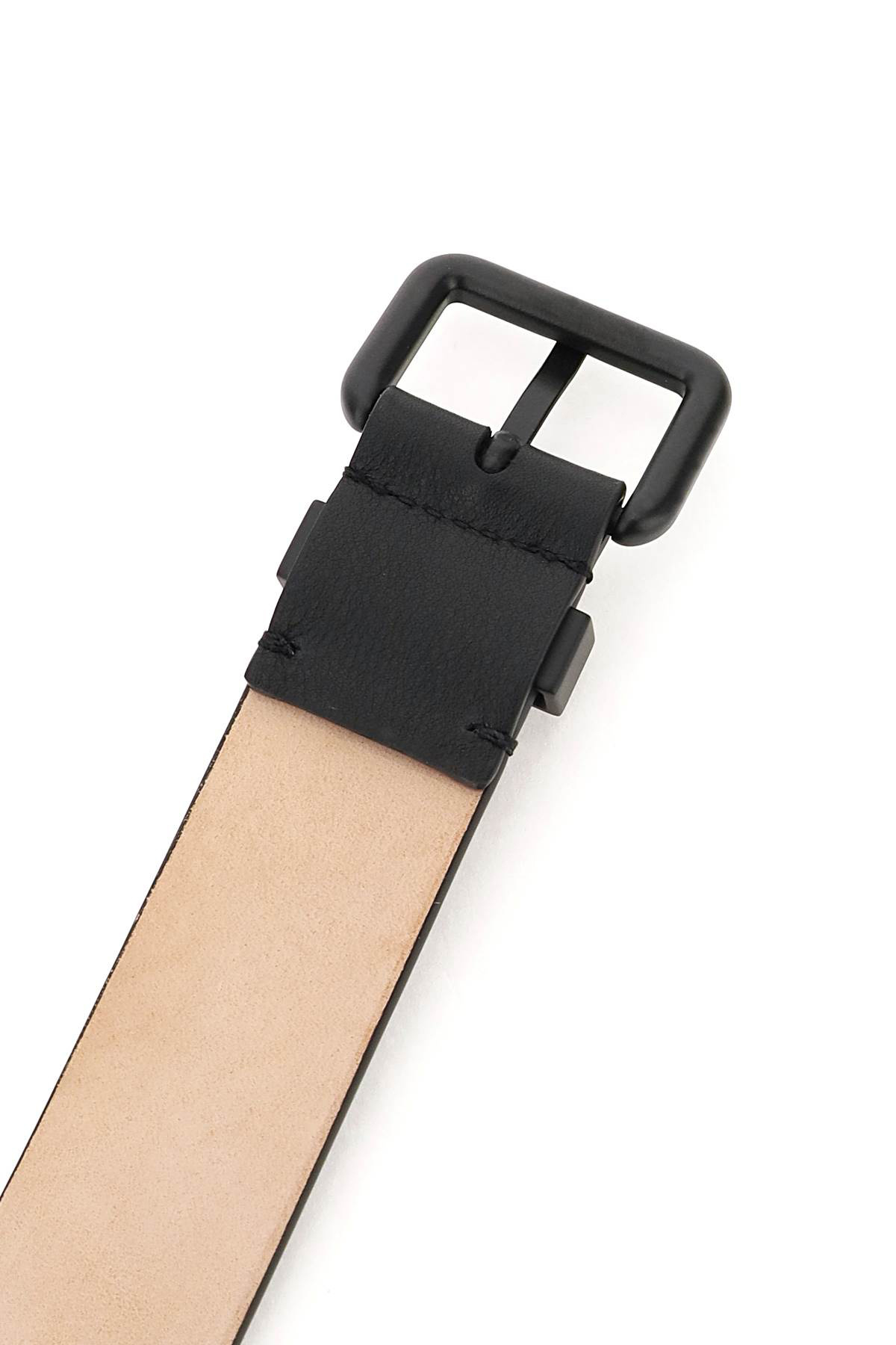 Alexander Mcqueen Skull Leather Buckle Belt In Black