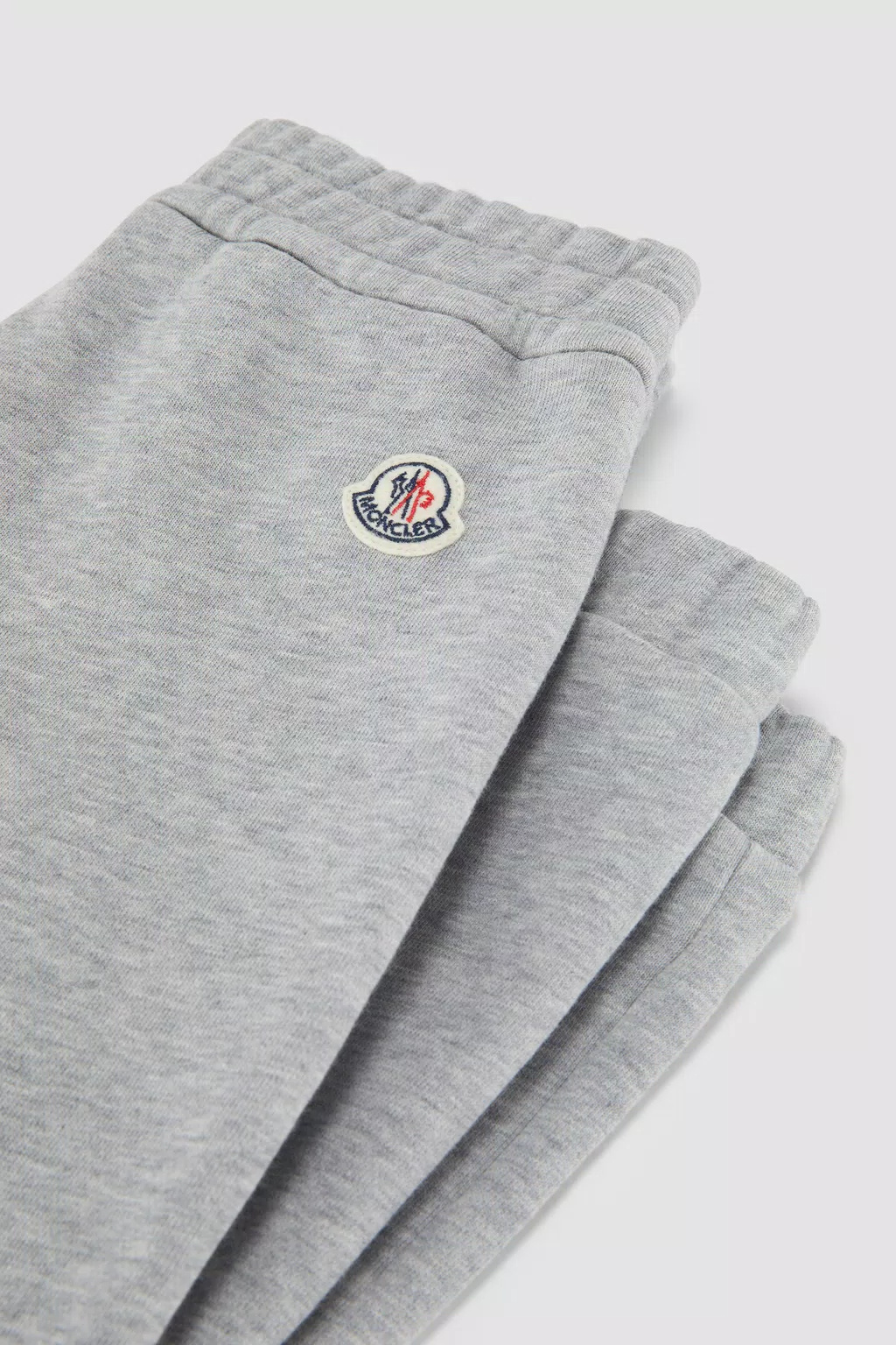 Moncler Logo-print Cotton Track Pants In Gray