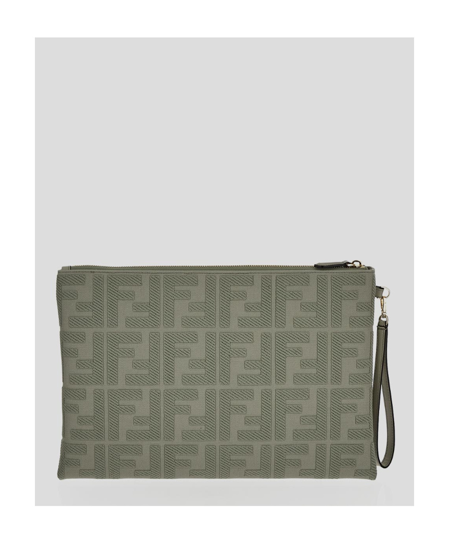 Fendi Flat Ff Handbag In Gray