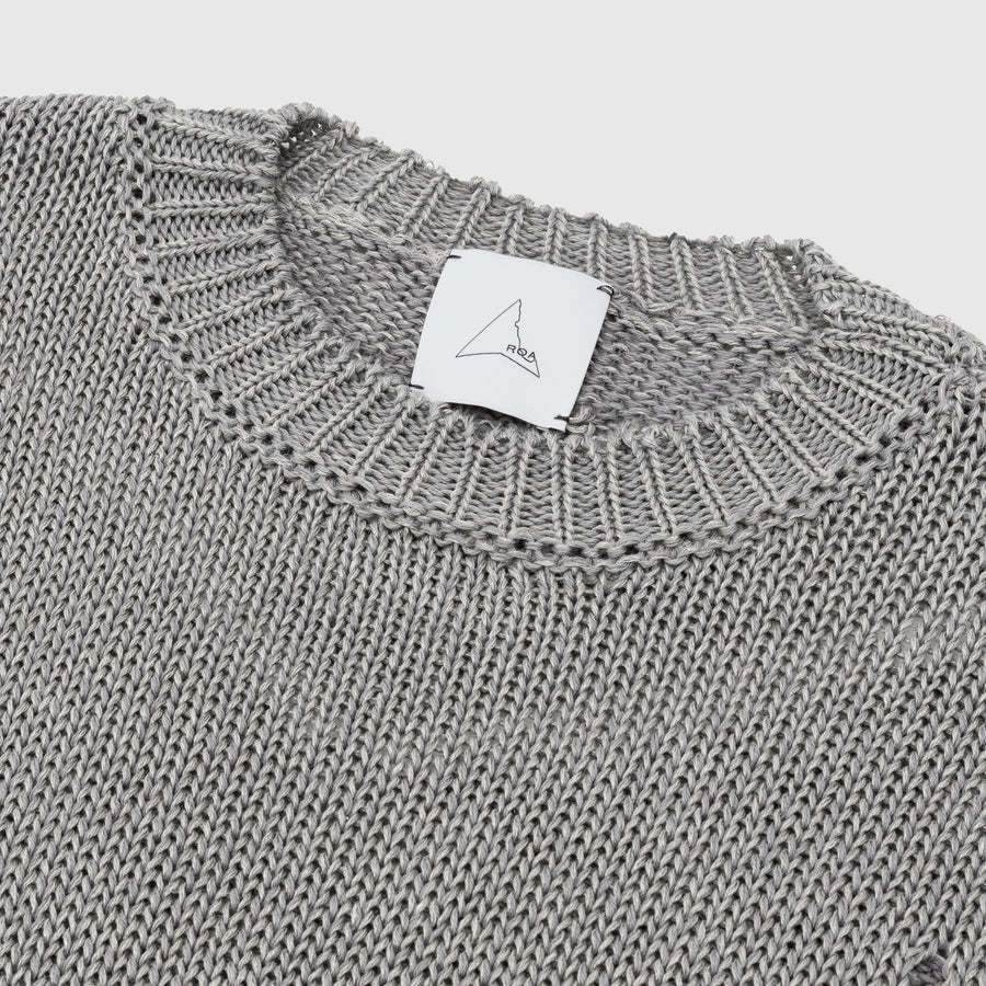 Roa Intarsia-knit Logo Jumper In Gray