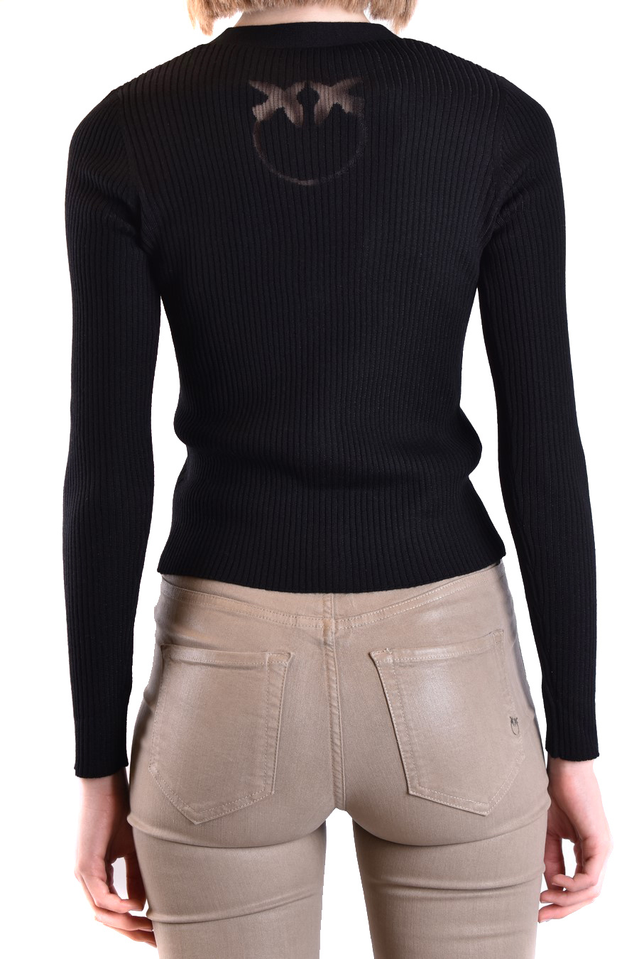 Pinko Black Long-sleeved Cardigan In Black