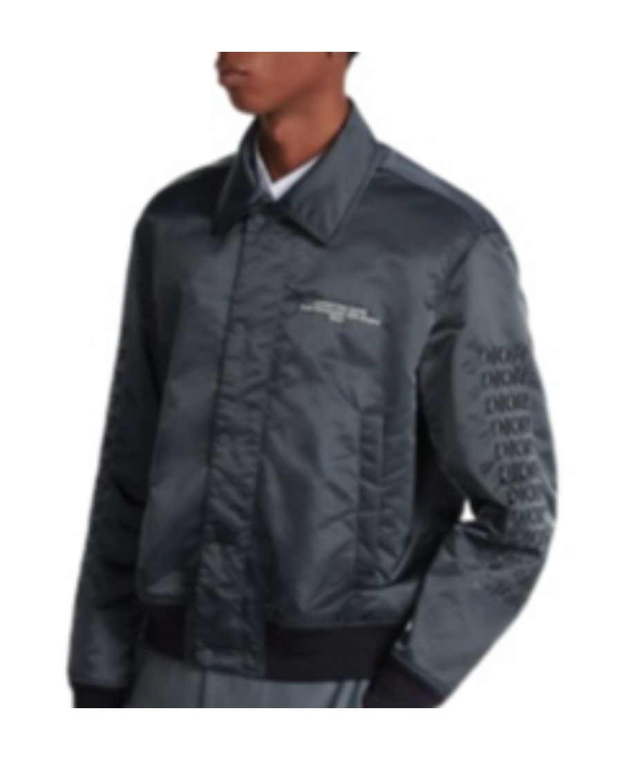 Dior Homme Buttoned Bomber Jacket In Blue
