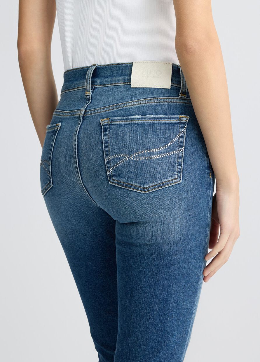 Liu •jo Flared Jeans With Rhinestones