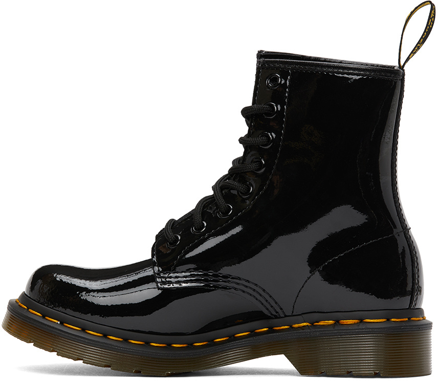 Dr. Martens' Round Head Lace-up Boots In Black