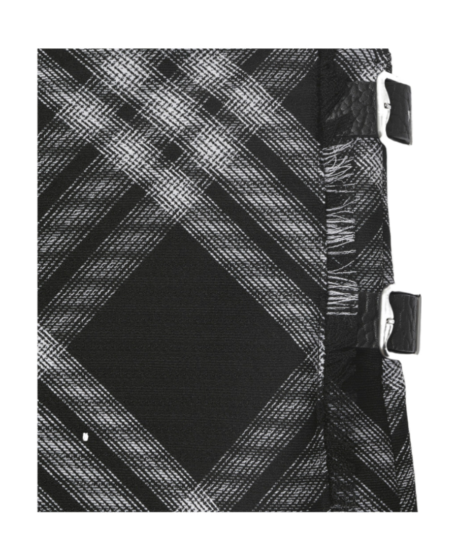 Burberry Midi Dress With Check Pattern In Black