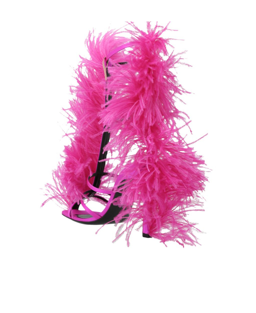 Sergio Rossi Fuchsia Amazona Heels In Pink