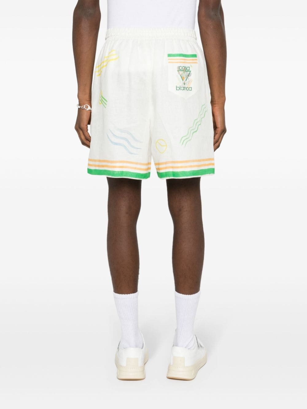 Casablanca Le Jeu De Ping Pong Shorts In White