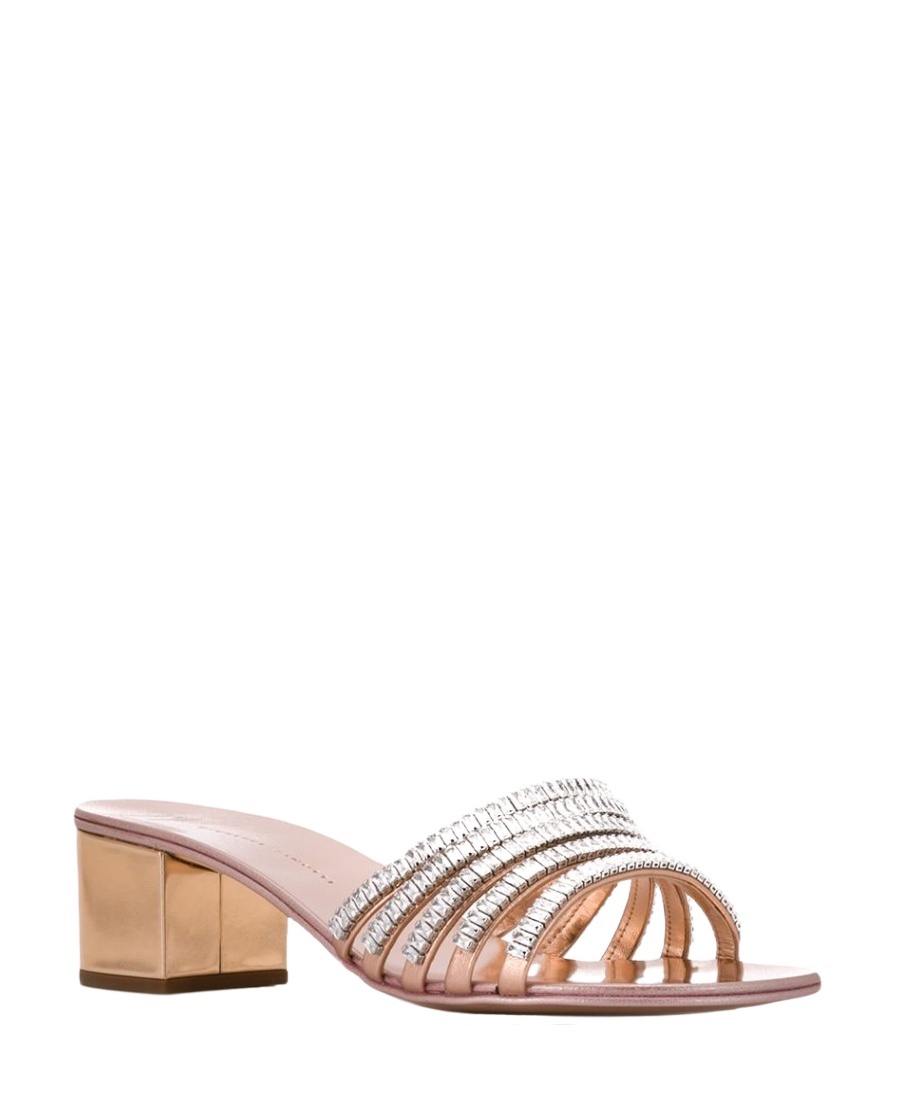 Giuseppe Zanotti Strapped Crystal High-heeled Sandals In White